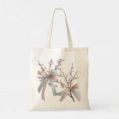 Kersenbloesem Pastel Strik Budget Boodschappentas Tote Bag (Achterkant)