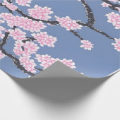 Kersenbloesem pastelpatroon cadeaupapier (Hoek)