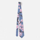 Kersenbloesem pastelpatroon stropdas (Achterkant)