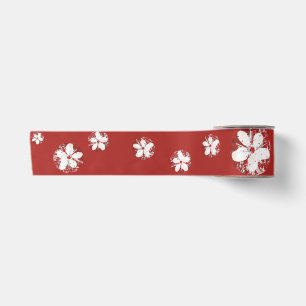 Kersenbloesem poëzie rood wit elegante sakura satijnen lint