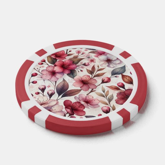 Kersenbloesem Poker Chips (Enkel)