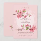 Kersenbloesem religieuze uitnodiging (Voorkant / Achterkant)