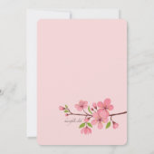 Kersenbloesem religieuze uitnodiging (Achterkant)