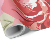 Kersenbloesem rode rozen inpakpapier (Rol Hoek)