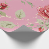 Kersenbloesem rode rozen inpakpapier (Hoek)