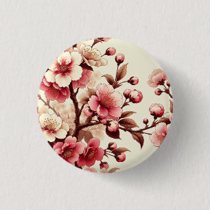 Kersenbloesem Ronde Button 3,2 Cm