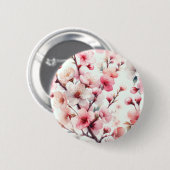 Kersenbloesem Ronde Button 5,7 Cm (Voorkant /achterkant)
