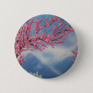 Kersenbloesem Ronde Button 5,7 Cm