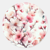 Kersenbloesem Ronde Sticker (Voorkant)