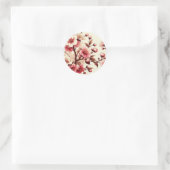 Kersenbloesem Ronde Sticker (Tas)