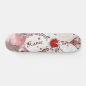 Kersenbloesem, rood en witte gierig sakura persoonlijk skateboard (Horizontaal)