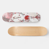 Kersenbloesem, rood en witte gierig sakura persoonlijk skateboard (Horizontaal)