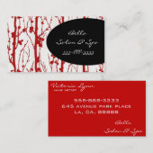 kersenbloesem rood visitekaartje (Voorkant / Achterkant)