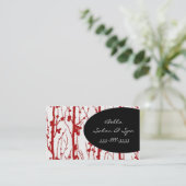 kersenbloesem rood visitekaartje (Staand voorkant)