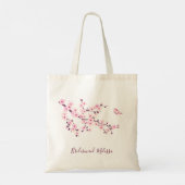 Kersenbloesem Roze Aangepast Tote Bag (Achterkant)