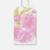 Kersenbloesem roze bloem waterverf cadeau label cadeaulabel (Voorkant)