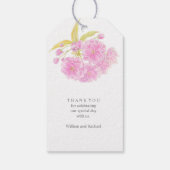 Kersenbloesem roze bloem waterverf cadeau label cadeaulabel (Achterkant)