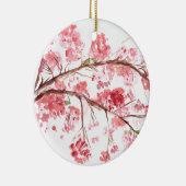 Kersenbloesem roze bloemen bloem sakura Japans Keramisch Ornament (Rechts)