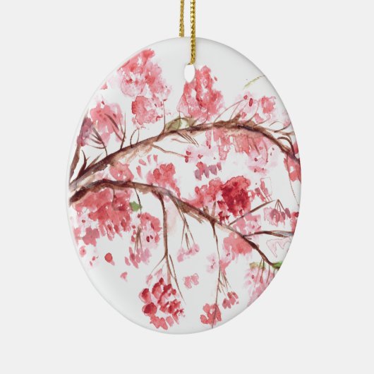 Kersenbloesem roze bloemen bloem sakura Japans Keramisch Ornament (Rechts)