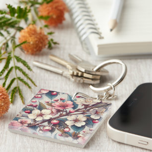 Kersenbloesem roze bloemen bloemrijk Japanse Sakur Sleutelhanger
