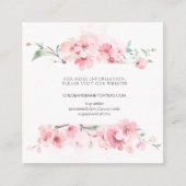 Kersenbloesem Roze Bloemen Bruiloft Website Informatiekaartje (Voorkant)