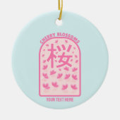 Kersenbloesem roze bloemen Japan Keramisch Ornament (Voorkant)
