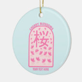 Kersenbloesem roze bloemen Japan Keramisch Ornament (Links)