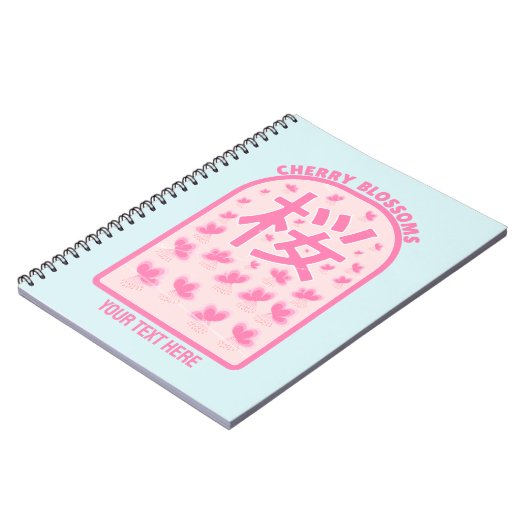 Kersenbloesem roze bloemen Japan Notitieboek (Linkerzijde)