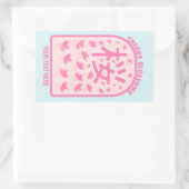 Kersenbloesem roze bloemen Japan Rechthoekige Sticker (Tas)