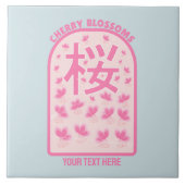 Kersenbloesem roze bloemen Japan Tegeltje (Voorkant)