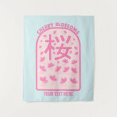 Kersenbloesem roze bloemen Japan Wandkleed (Voorkant)