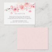 Kersenbloesem roze bloemenbruiloft receptie informatiekaartje (Voorkant / Achterkant)