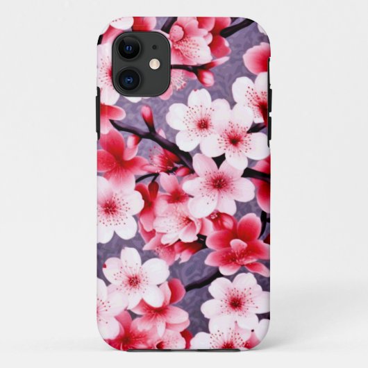 Kersenbloesem roze bloemmotief Case-Mate iPhone case (Achterkant)
