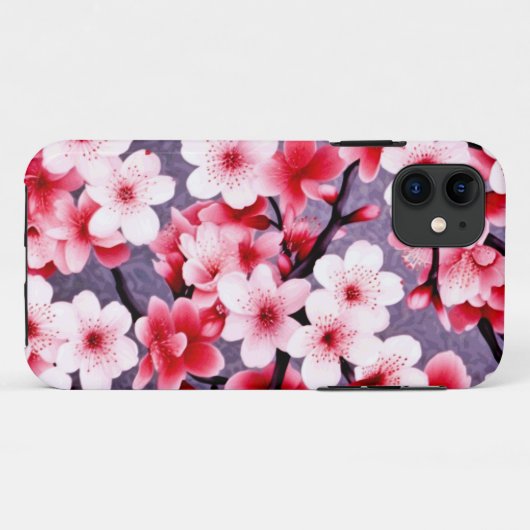 Kersenbloesem roze bloemmotief Case-Mate iPhone case (Achterkant (horizontaal))