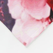 Kersenbloesem roze bloemmotief fleece deken (Hoek)