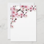 Kersenbloesem roze bruids douche uitnodigingen (Achterkant)