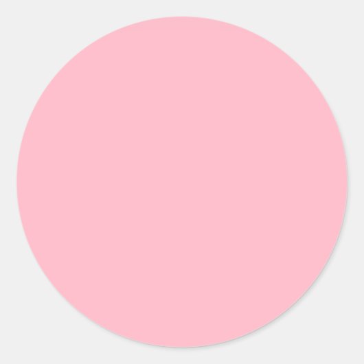 Kersenbloesem Roze Effen Kleur Ronde Sticker (Voorkant)