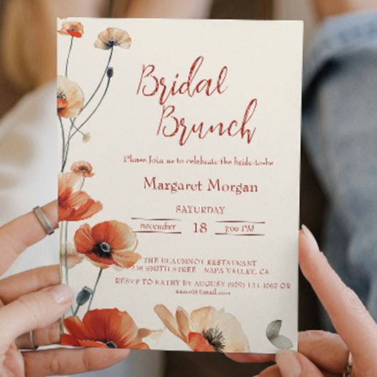 Kersenbloesem roze en witte bruidsbrunch kaart