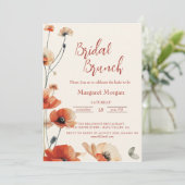 Kersenbloesem roze en witte bruidsbrunch kaart (Staand voorkant)