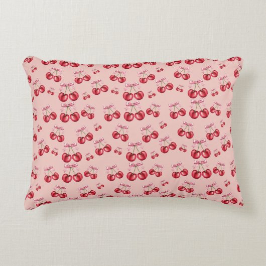 Kersenbloesem Roze Patroon Accent Kussen (Voorkant)