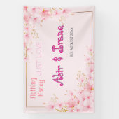 Kersenbloesem Roze Persoonlijke Elegante Spandoek (Verticaal)