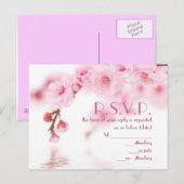 Kersenbloesem roze sakura Chinees huwelijk Uitnodiging Briefkaart (Voorkant / Achterkant)