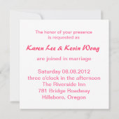 kersenbloesem roze sakura Chinese bruiloft Kaart (Achterkant)