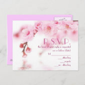 Kersenbloesem roze sakura Chinese bruiloft Uitnodiging Briefkaart (Voorkant / Achterkant)