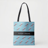 Kersenbloesem, Roze Sakura, Je Naam Tote Bag (Voorkant)
