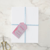 Kersenbloesem roze trouwjurk bruidsdouche cadeaulabel (Met Touw)