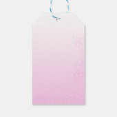 Kersenbloesem roze trouwjurk bruidsdouche cadeaulabel (Achterkant)