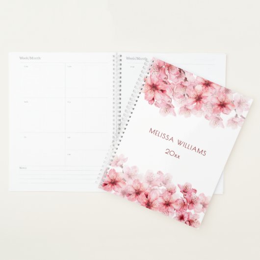 Kersenbloesem Roze Wit Aangepast Planner (Display)