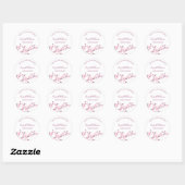 Kersenbloesem Roze Wit Dank Je Ronde Sticker (Vel)