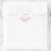Kersenbloesem Roze Wit Dank Je Ronde Sticker (Tas)